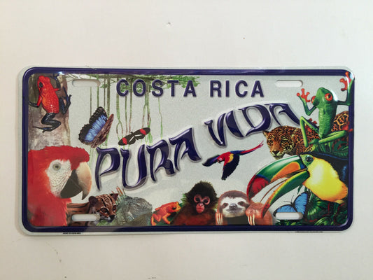 COSTA RICA PURA VIDA CENTRAL AMERICA LICENSE PLATE CRLP 47