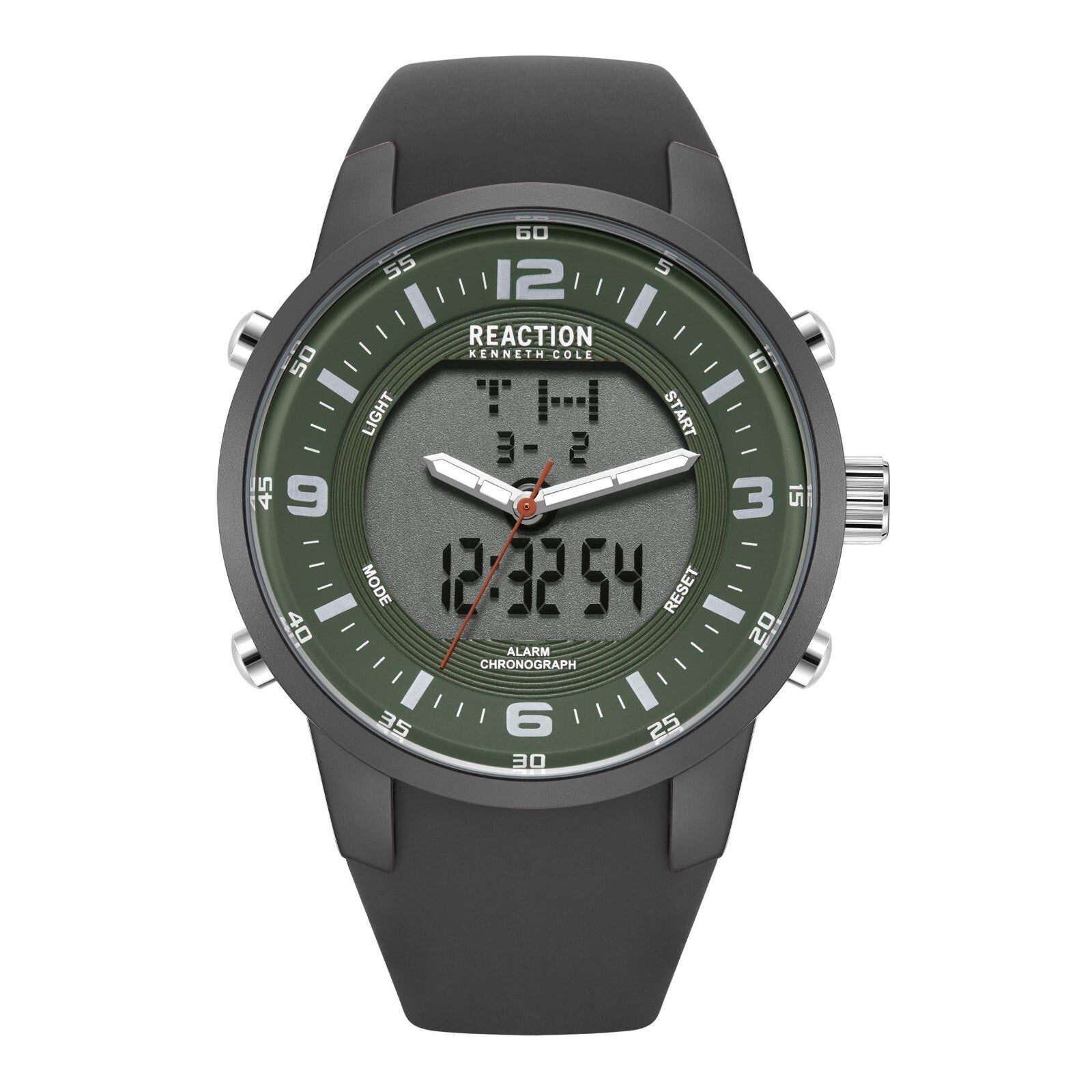 Kenneth Cole Reaction Men's Analog Digital Watch Silicone Strap KRWGP2188102