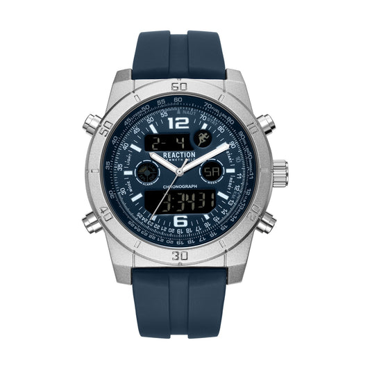 Kenneth Cole Reaction Men's Analog Digital Watch Silicone Strap KRWGP2183402