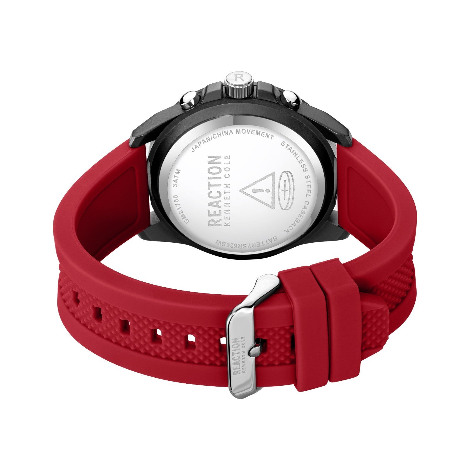 Kenneth Cole Reaction Men's Analog Watch With Red Silicone Strap KRWGM2170004
