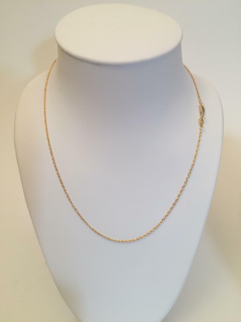 14 K GOLD PLATED FINE ROPE 30/18" CHAIN J 432