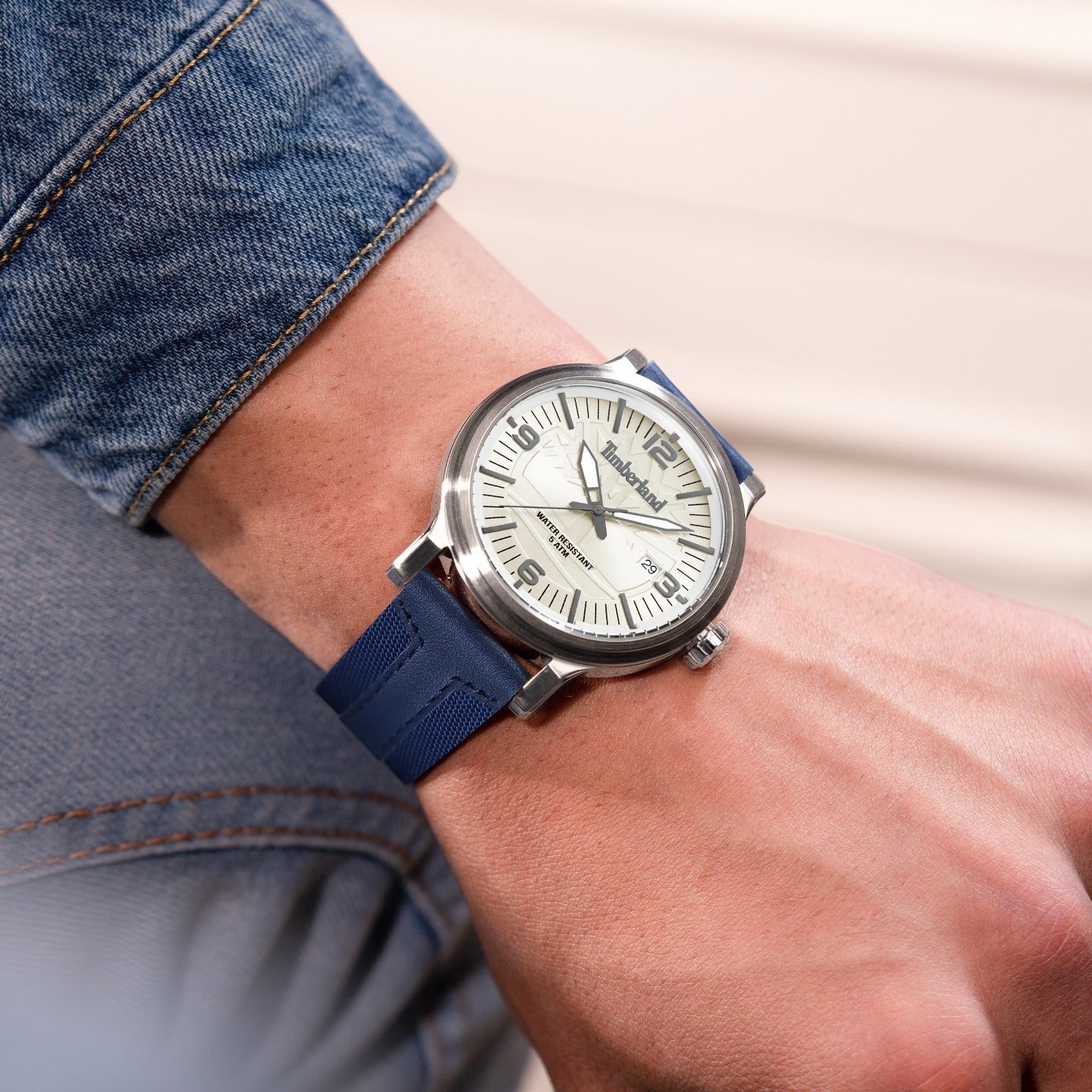Timberland Men's Analog Watch With Blue Leather Band TDWGN0029101