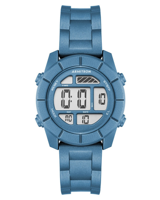 Armitron Jerry Unisex Digital Chronograph Silicone Strap Watch, 45/7043DBL