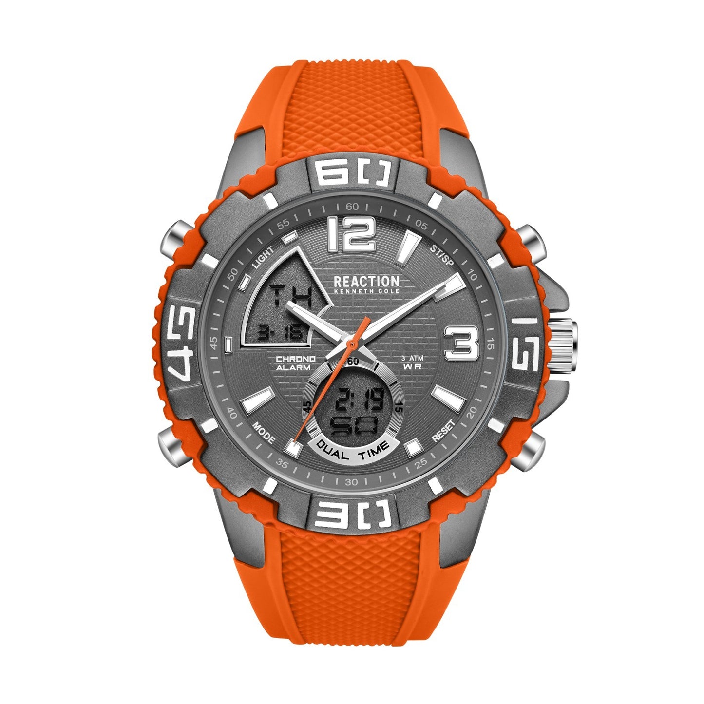 Kenneth Cole Reaction Men's Analog Digital Watch Silicone Strap KRWGP7005703