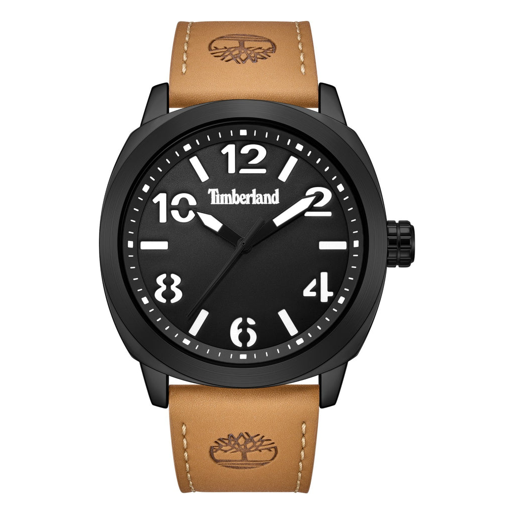 Timberland Men's Analog Watch With Tan Leather Band TDWGA9009202