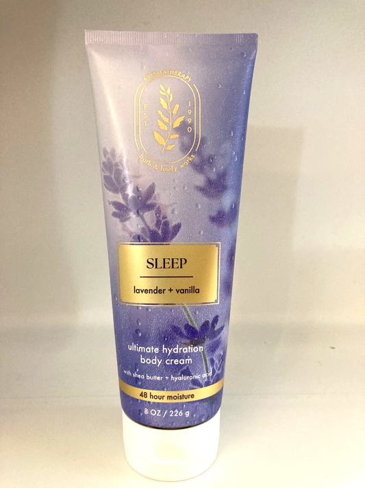 NEW Bath & Body Works Aromatherapy Sleep Lavender Vanilla Body Cream 8 oz