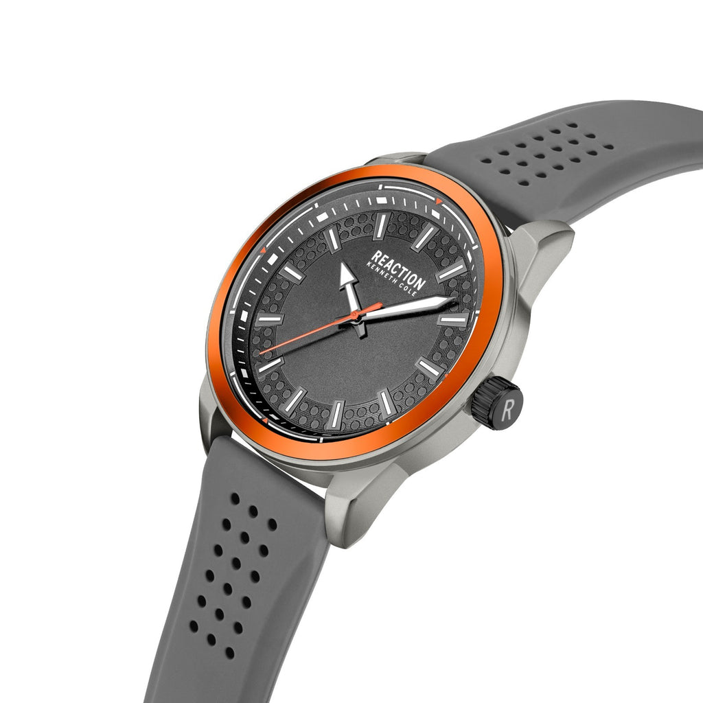 Kenneth Cole Reaction Men's Analog Watch With Gray Silicone Strap KRWGM7005304
