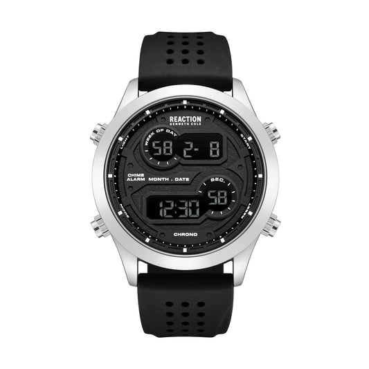 Kenneth Cole Reaction Men's Digital Watch With Silicone Strap KRWGP7005501