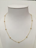 14K GOLD PLATED ANCHOR 030 18" WITH FILIGREE BALLS J425