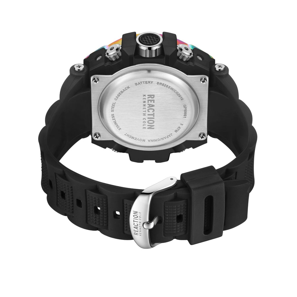 Kenneth Cole Reaction Mens Analog Digital Watch With Silicone Strap KRWGP9008104