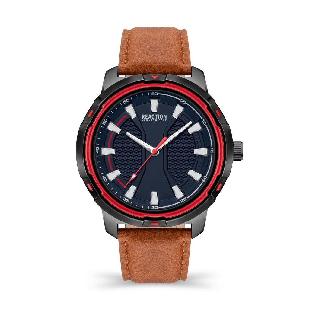 Kenneth Cole Reaction Men's Analog Watch Leather Strap KRWGA2178203