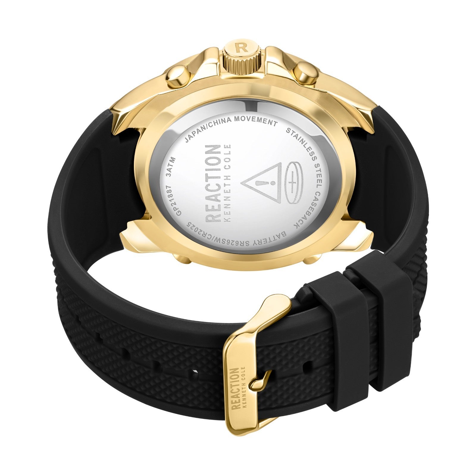 Kenneth Cole Reaction Men's Analog Digital Watch Silicone Strap KRWGP2188703