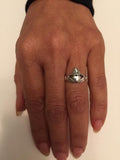 .925 STERLING SILVER CLADDAGH STYLE RING SIZES 5,6,7,8,9,10,11,12 J57