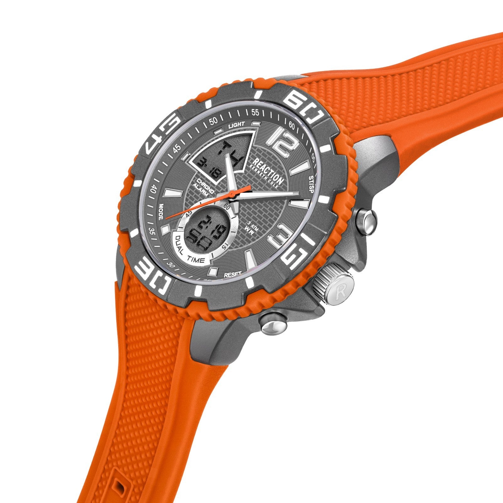 Kenneth Cole Reaction Men's Analog Digital Watch Silicone Strap KRWGP7005703
