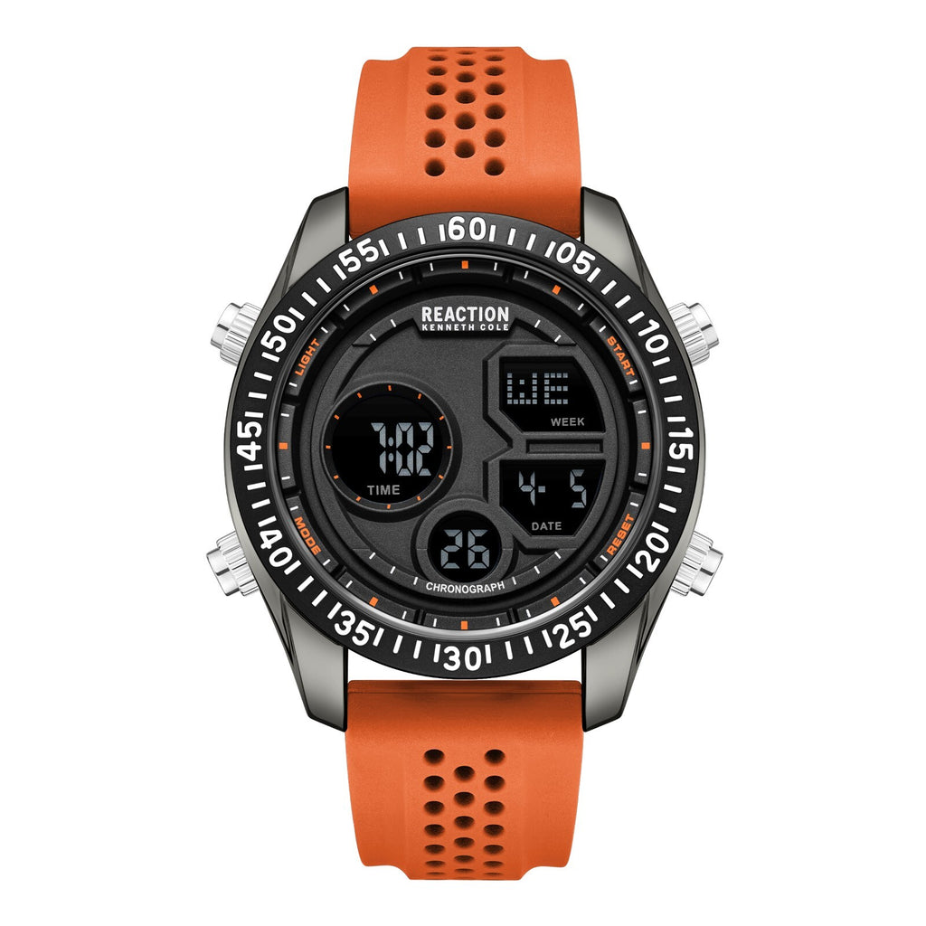 Kenneth Cole Reaction Men's Digital Watch Silicone Strap KRWGP7005402