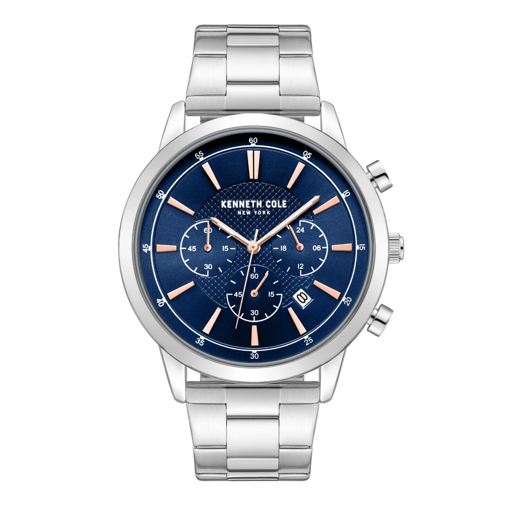 Kenneth Cole New York Men Multi Function Watch With Stainless Band KCWGK7007606