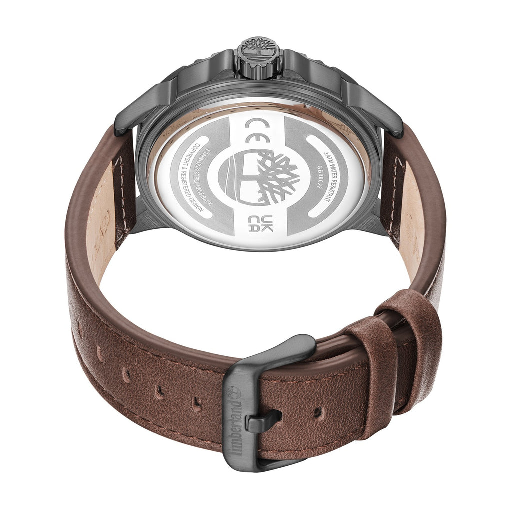 Timberland Men's Analog Watch With Date Indicator With Leather Band TDWGB9002802