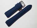 24mm Hadley-Roma MS3346 Blue Silicone Rubber Waterproof Dive Watch Band Strap