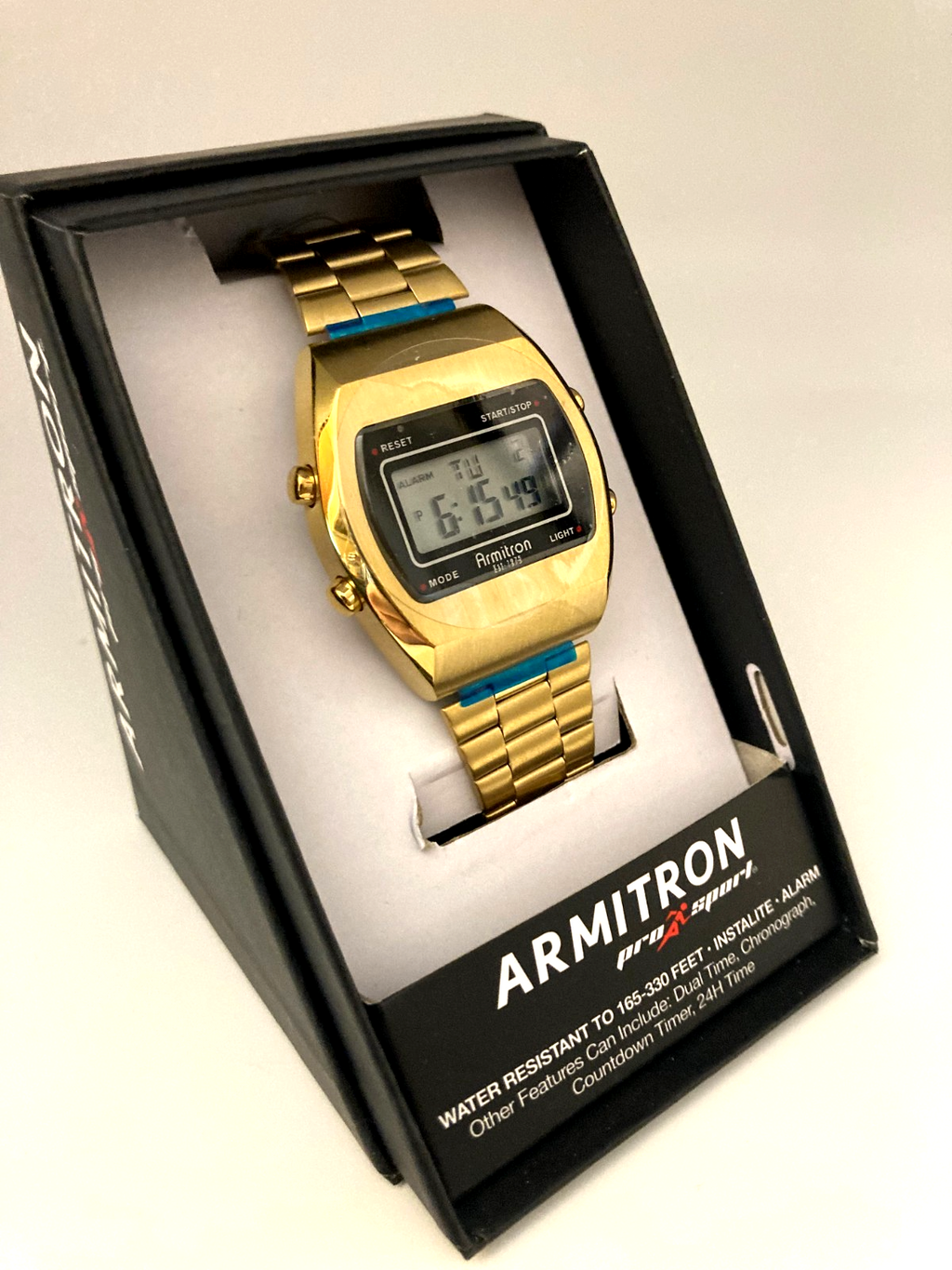 Armitron Sport Retro Men's Digital Bracelet Watch, 40/8512BKG Brand New With Box