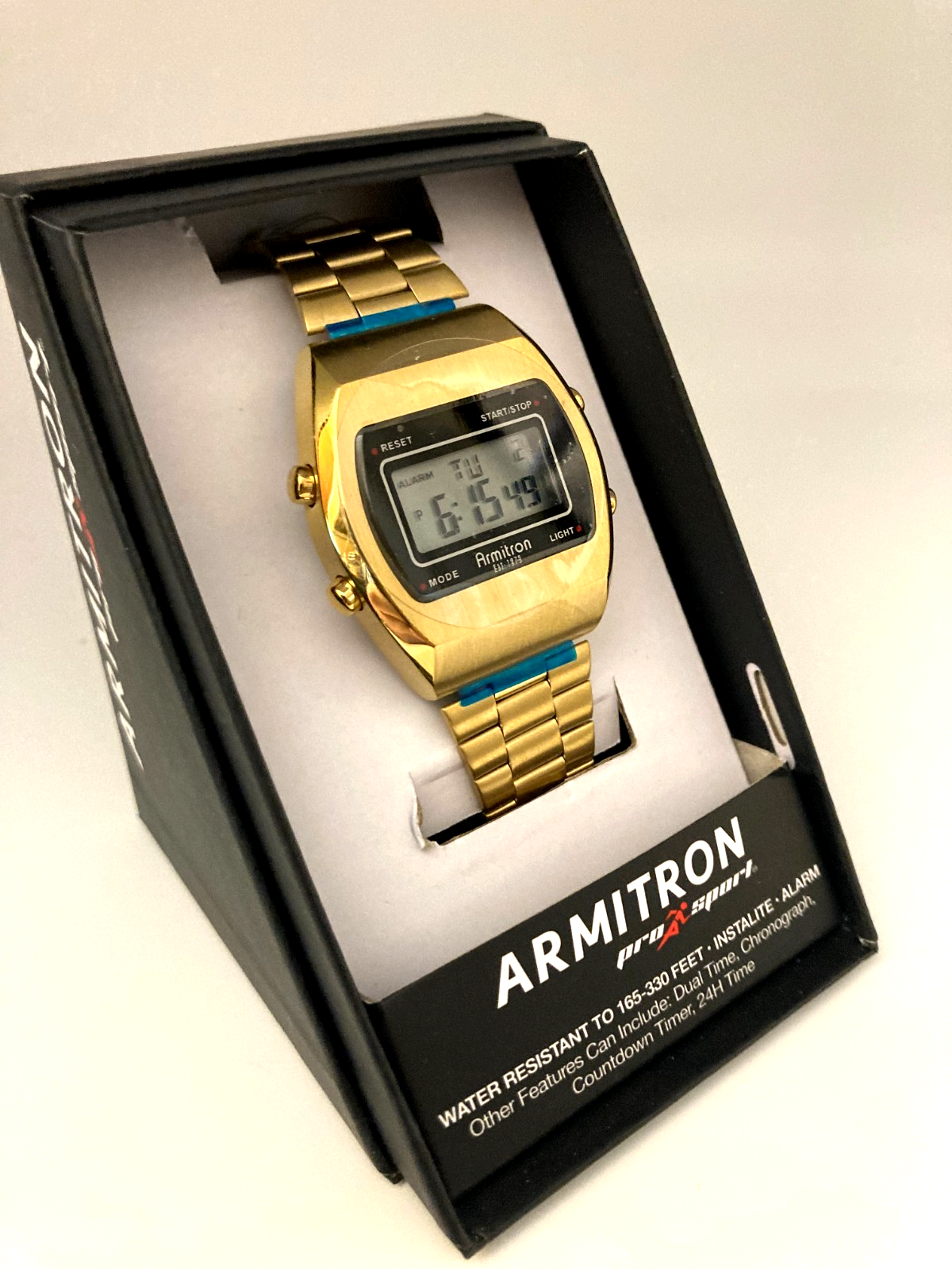 Armitron Sport Retro Men's Digital Bracelet Watch, 40/8512BKG Brand New With Box
