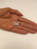 .925 Sterling Silver Sliding Butterfly Pendant J 55