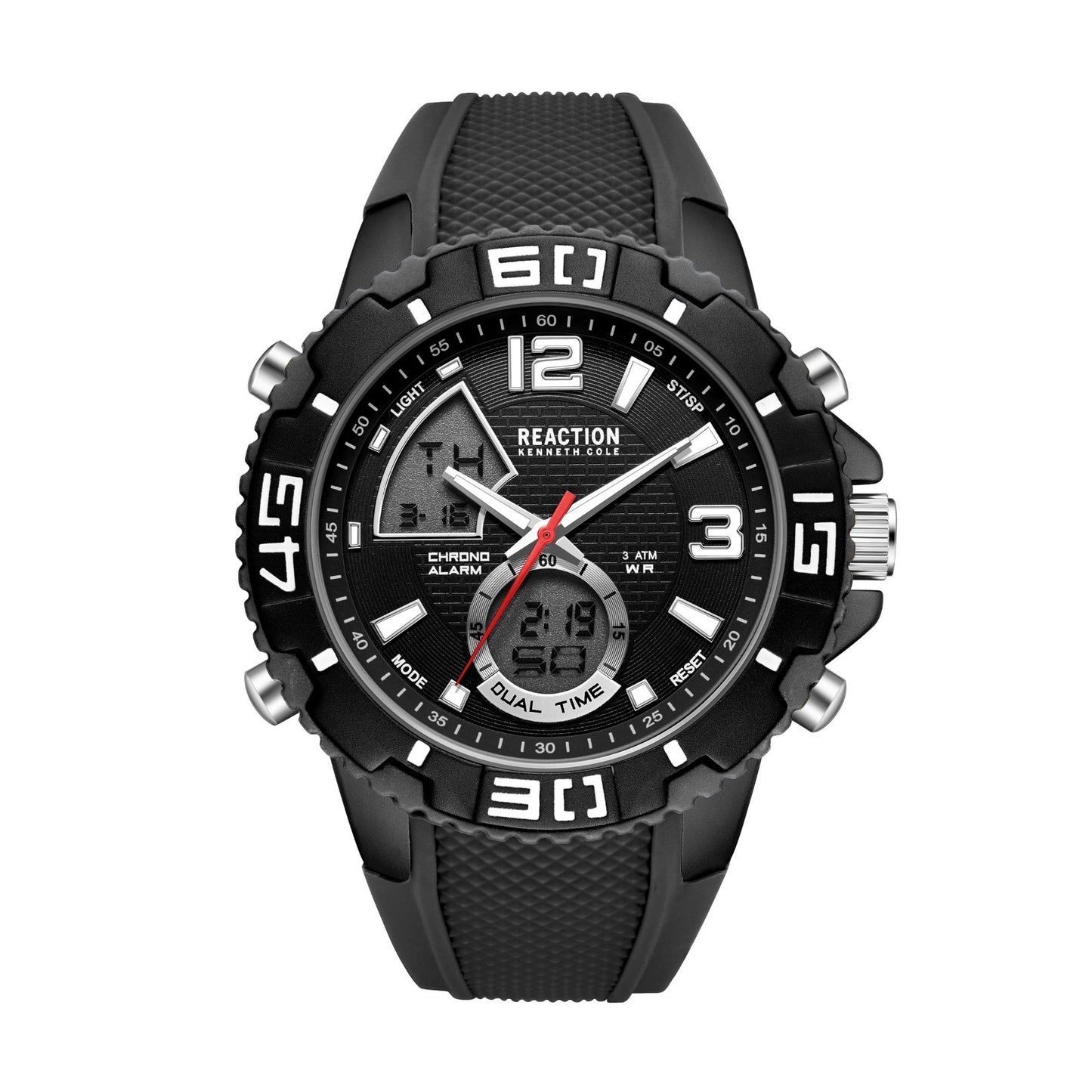 Kenneth Cole Reaction Men's Analog Digital Watch Silicone Strap KRWGP7005704