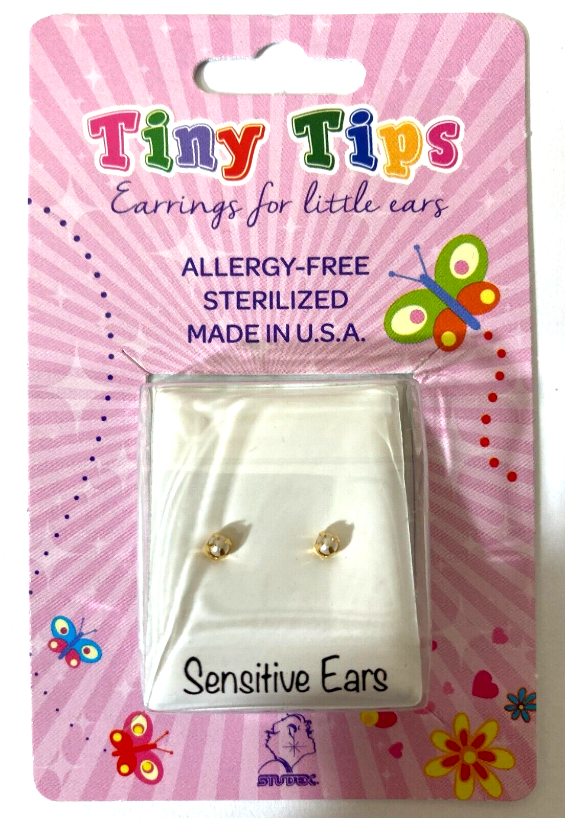 Studex Tiny Tips Earrings For Little Ears TT-3301 GP Tiff 3MM White Pearl