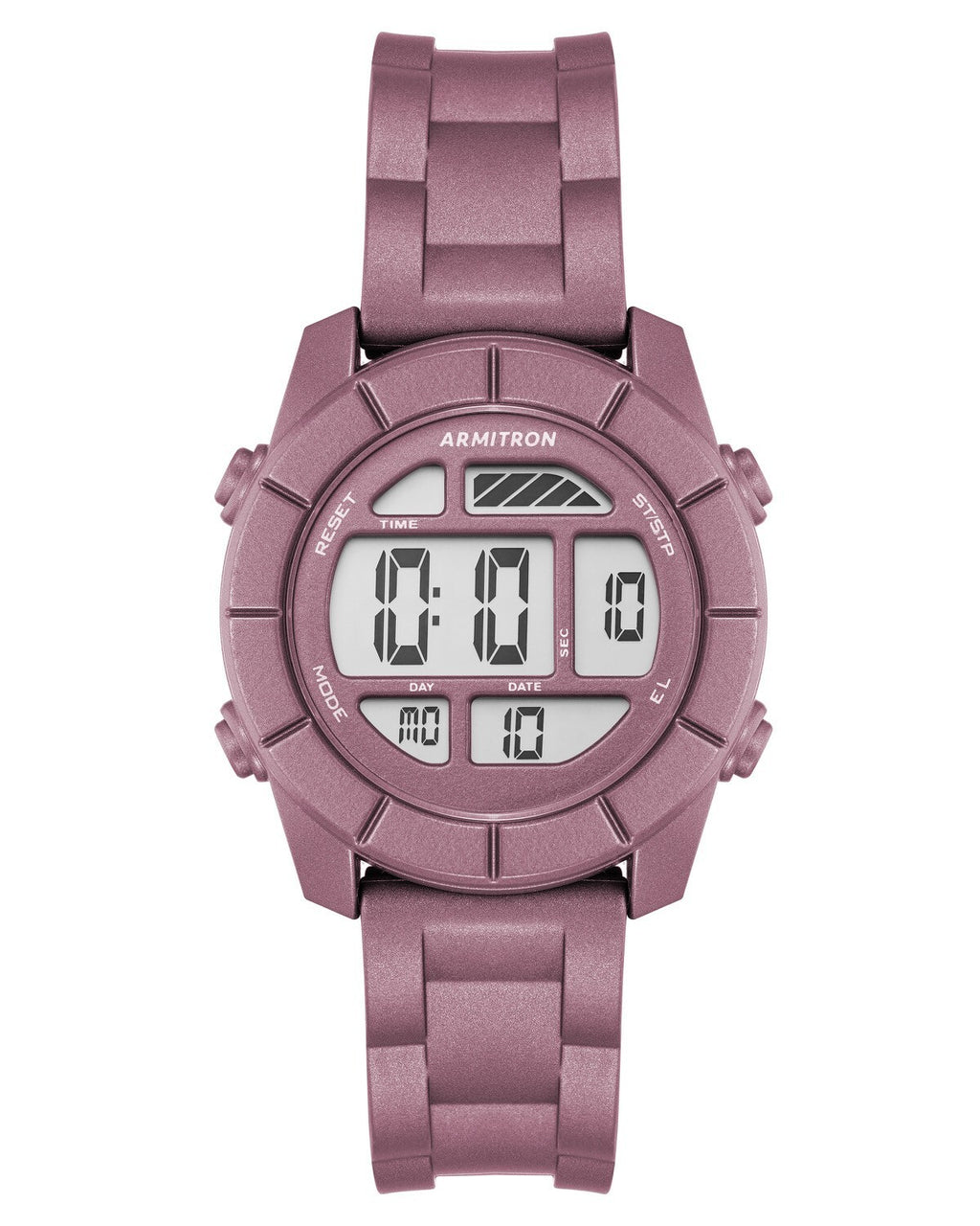 Armitron Jerry Unisex Digital Chronograph Silicone Strap Watch, 45/7043PRP