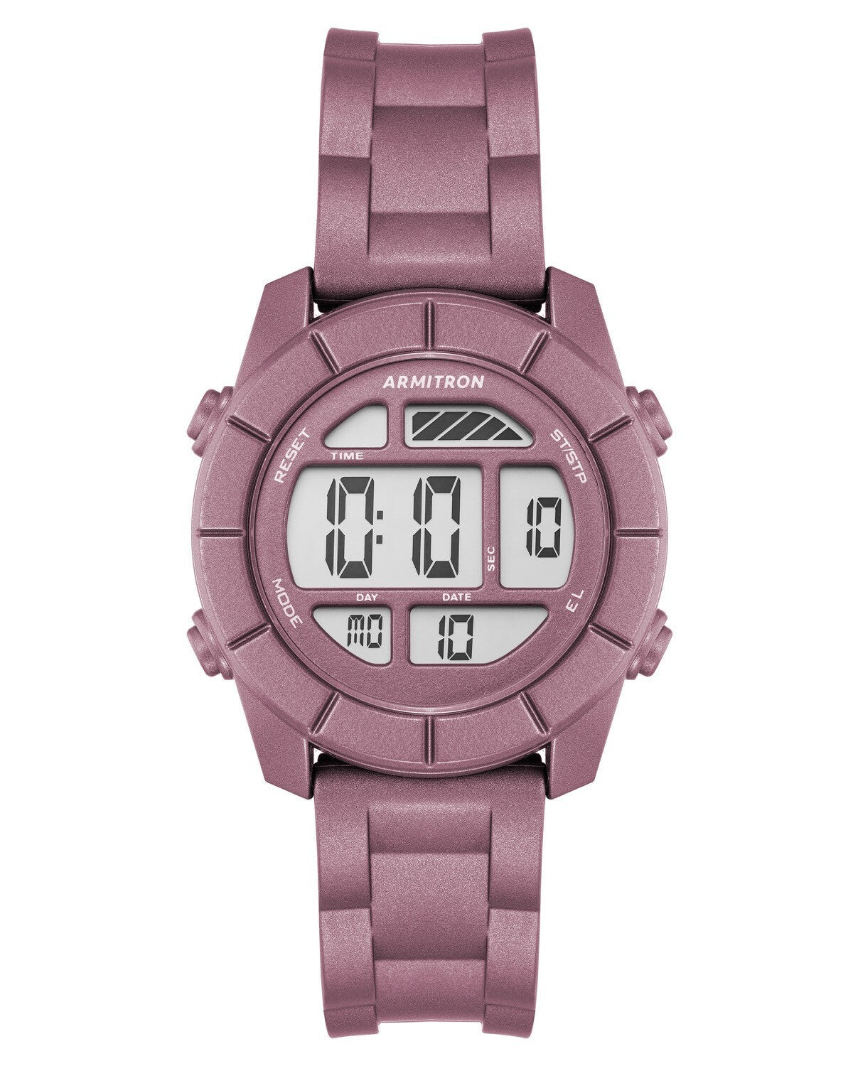 Armitron Jerry Unisex Digital Chronograph Silicone Strap Watch, 45/7043PRP